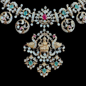 Grand Lakshmi Peacock Diamond Necklace