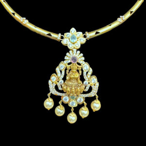 Divine Lakshmi Antique Gold Pearl Necklace