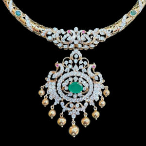 Majestic Emerald & Diamond Gold Necklace