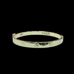 Elegant Rose Gold Screw Motif Bangle