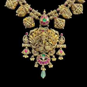 Divine Ganesha Antique Gold Temple Necklace III