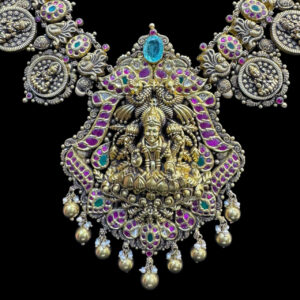 Divine Lakshmi Kasu Antique Gold Haram II