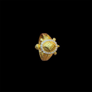 Classic Tortoise Gold & Diamond Ring