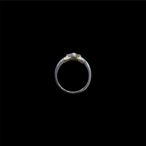 Playful Tortoise Silver & Diamond Ring