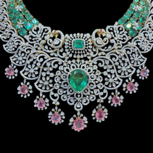 Grand Emerald & Diamond Bridal Necklace V