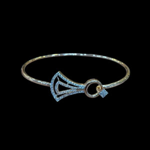 Elegant Rose Gold Diamond Fan Bracelet