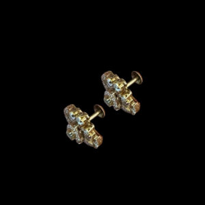Regal Emerald & Ruby Victorian Stud Earrings