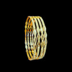 Regal Gold Lattice Bangle Set