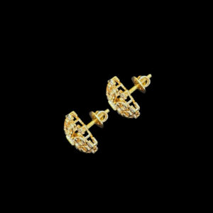 Regal Emerald & Diamond Nakshi Stud Earrings