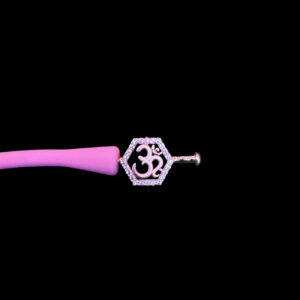 Divine Om Pink Silicone & Diamond Bracelet