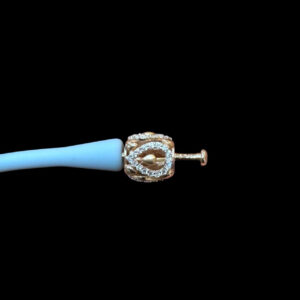 Elegant Sky Blue Silicone & Rose Gold Diamond Bracelet