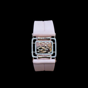 Dainty Lotus Diamond Strap Bracelet
