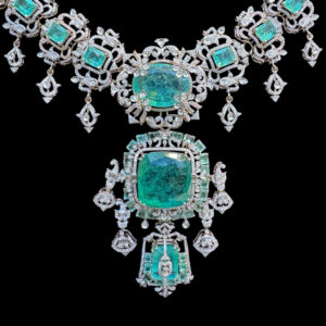 Majestic Emerald & Diamond Statement Necklace