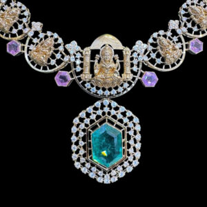 Divine Lakshmi Diamond & Emerald Necklace