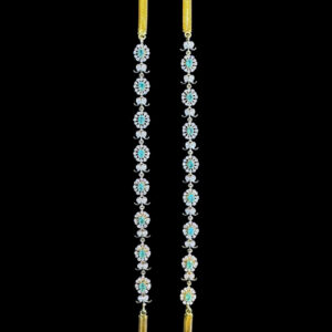 Ethereal Paraiba & Diamond Floral Long Drop Earrings