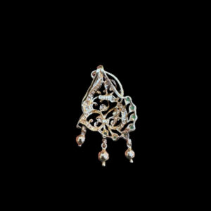 Radiant Emerald & Diamond Scroll Pendant