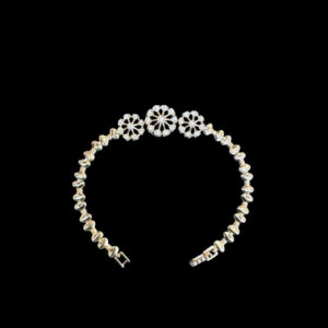Elegant Diamond Floral Bracelet