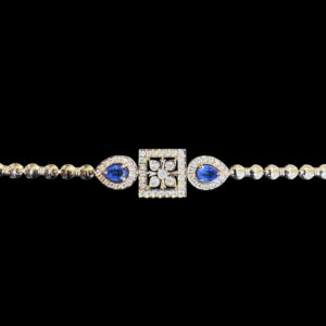 Classic Blue Sapphire & Diamond Bracelet