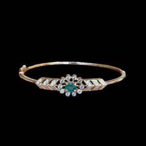 Radiant Emerald & Diamond Chevron Bracelet
