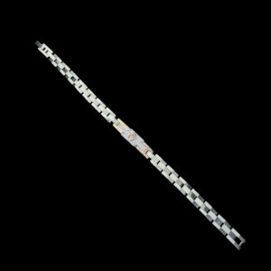 Regal Silver & Diamond Men's Link Bracelet