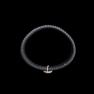 Divine Ganesha Gold Black Bead Bracelet