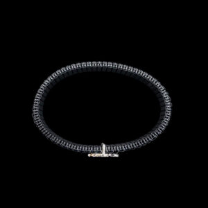 Divine Om Trishul Black Bead Bracelet