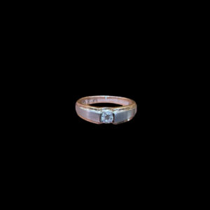 Dainty Gold & Diamond Solitaire Band Ring