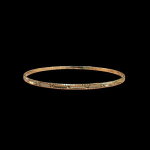Elegant Gold Diamond-Cut Bangles Set