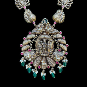Divine Balaji Peacock Antique Gold Haram