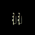 Whimsical Diamond Floral Vine Gold Climber Earrings