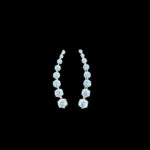 Radiant Graduated Diamond Line Gold Earrings