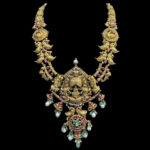 Divine Lakshmi Antique Gold Gaja Temple Necklace