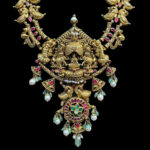 Divine Lakshmi Antique Gold Gaja Temple Necklace
