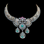Regal Emerald Diamond & Ruby Victorian Necklace
