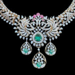 Regal Emerald Diamond & Ruby Victorian Necklace