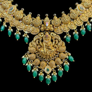 Divine Lakshmi Antique Gold Kasu Temple Necklace
