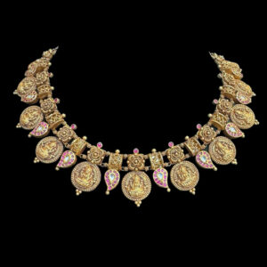 Divine Lakshmi Kasu Antique Gold Choker II