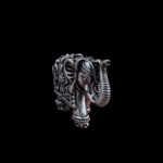 Majestic Silver Elephant Figurine