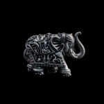 Majestic Silver Elephant Figurine