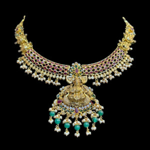 Divine Lakshmi Antique Gold Kemp Choker