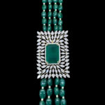 Regal Emerald Bead & Diamond Layered Haram