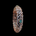 Elegant Emerald & Diamond Floral Bracelet