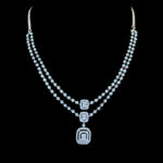 Elegant Diamond Two-Layer Drop Necklace