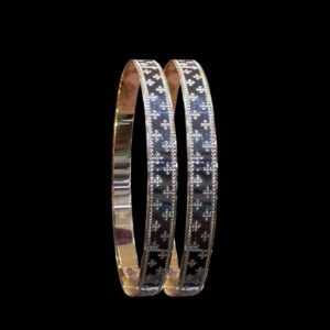 Classic Nakshi Silver Bangles Pair