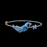 Graceful Peacock Diamond & Emerald Bracelet