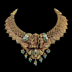 Majestic Ram Parivar Antique Gold Temple Necklace
