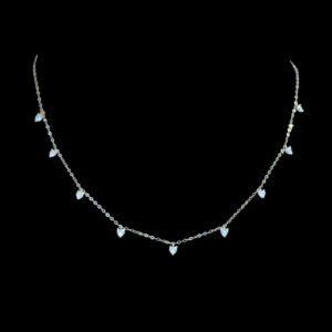 Graceful Diamond Heart Charm Chain