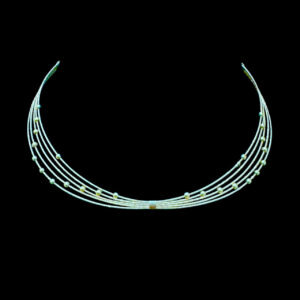 Ethereal White Gold Multi-Strand Wire Choker