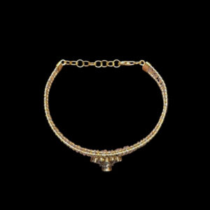 Ethereal Aquamarine & Diamond Antique Gold Cuff