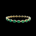 Regal Emerald Studded Gold Bangle